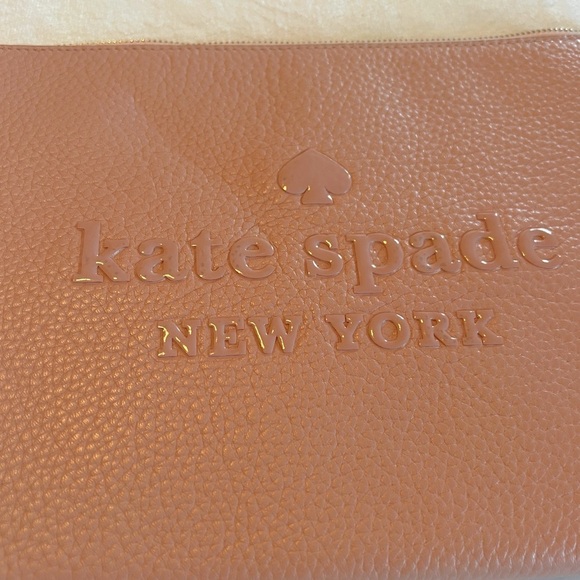 Kate spade ♠️ large tassel pouch logo rose pink - Picture 3 of 9